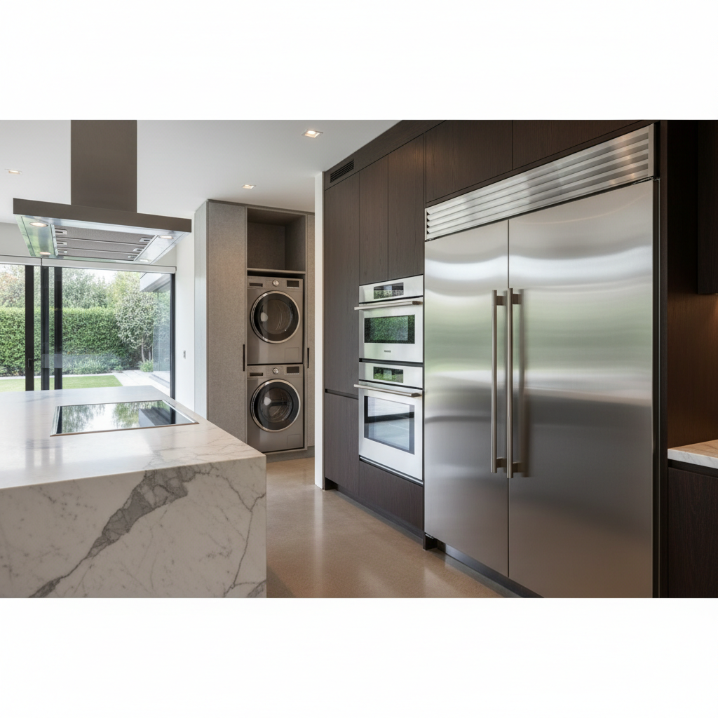 Premium household appliances in a luxury home environment
